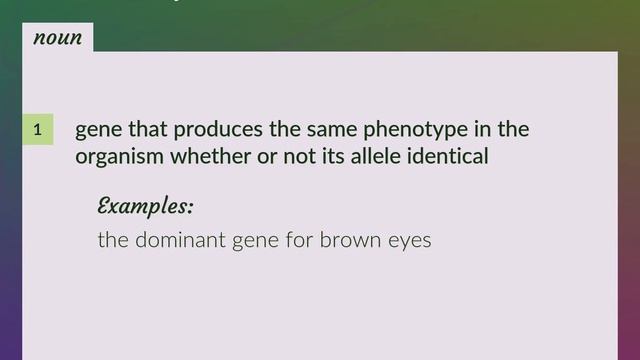 Dominant gene | meaning of Dominant gene смотреть онлайн