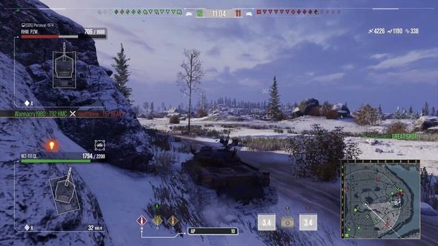 WZ-111 Qilin in Cliff: 7.8K Damage: WoT Console - World of Tanks Console смотреть онлайн