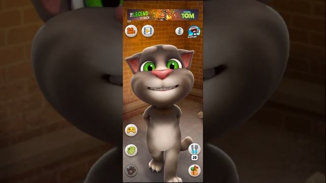 Talking Tom Cat Funny Mood In Gameplay Level Max 55 In Talking Tom Video Game смотреть онлайн