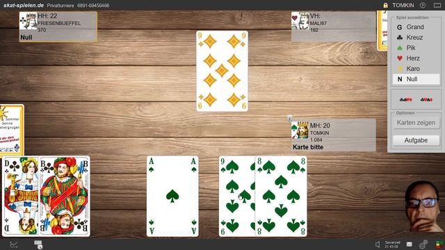 Cent-Skat hoher Spielanteil 36 Spiele skat-spielen.de #130 смотреть онлайн