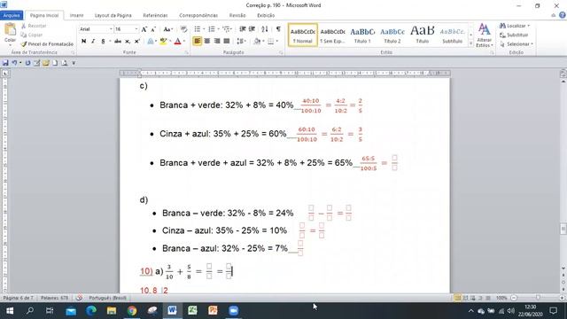 6ºs Anos./ Profa. Luiza/ Matemática/ Pág./ 193 / Operações com frações envolvendo porcentagem. смотреть онлайн