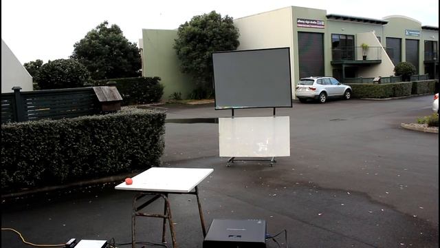 Shocking Outdoor Projection Screen Test with ICE DDT Screen смотреть онлайн