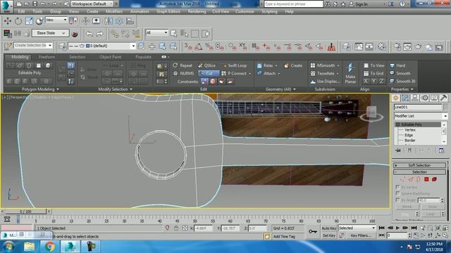 Tutorial on Modeling guitar using spline and polygon Modeling ( Part 1) смотреть онлайн