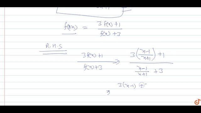 If `f` is a real function defined by `f(x)=(x-1)/(x+1)` , then prove that: `f(2x)=(3f(x)+1)/(f(x... смотреть онлайн
