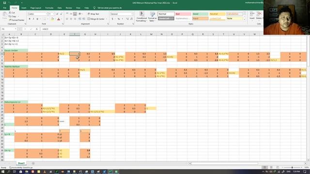 Metode Gauss Jordan Tulis dan Excel смотреть онлайн
