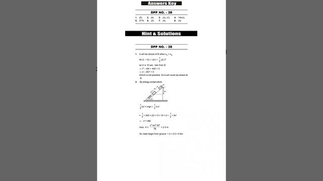 11 standard physics DPP of work, power and energy part_38 смотреть онлайн