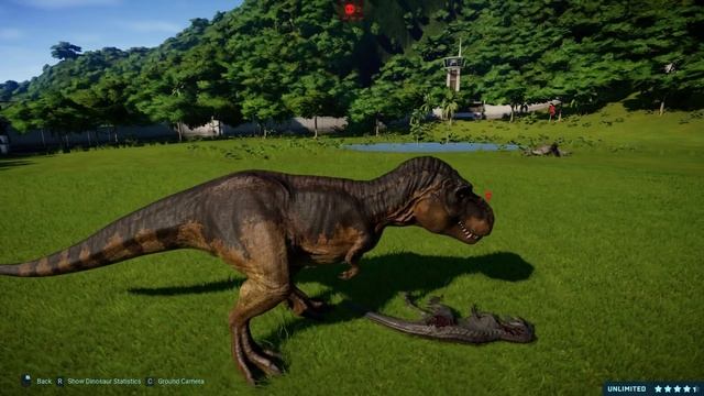 Jurassic World Evolution - 2 Indoraptor vs 2 Tyrannosaurus Rex (1080p 60FPS) смотреть онлайн
