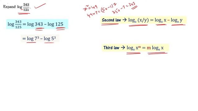 Expand log10 385 | Expand log 343/125 | Class 10 Real Numbers Logarithms in Telugu смотреть онлайн