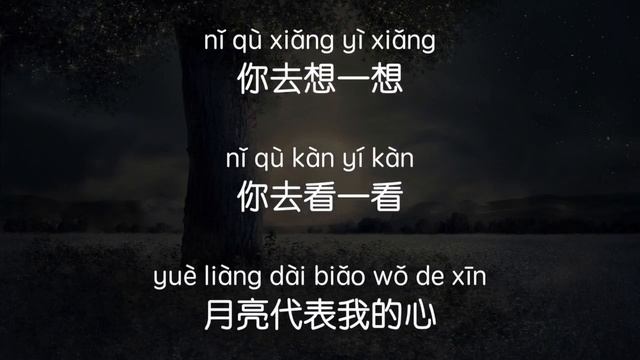 Yue liang dai biao wo de xin 月亮代表我的心 Teresa Teng 邓丽君 Lyric + Pinyin смотреть онлайн