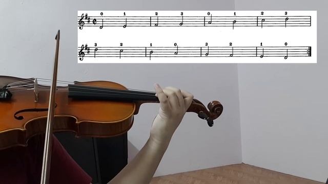 D Major Scale, One Octave in minim, 60BPM смотреть онлайн