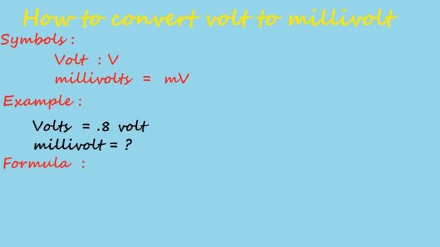 how to convert volt to milivolt - electrical calculation смотреть онлайн