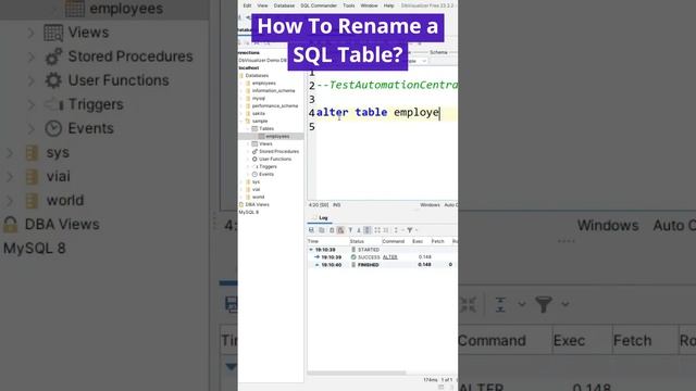 SQL Interview Question - How To Rename a SQL Table? #sql смотреть онлайн