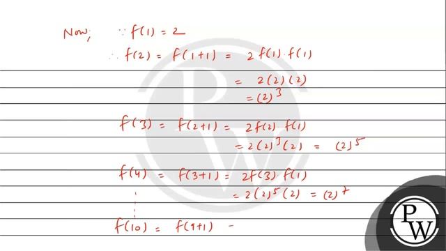 Let \( f: N \rightarrow R \) be a function such that \( f(x+y)=2 f(x) f(y) \) for natural number... смотреть онлайн