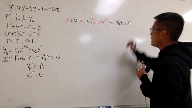 Undetermined Coefficients, second order linear differential equation, f(t) is a polynomial смотреть онлайн