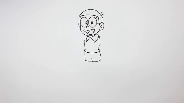 How to Draw Nobita from Doraemon step by step - Drawing for Children Lesson смотреть онлайн