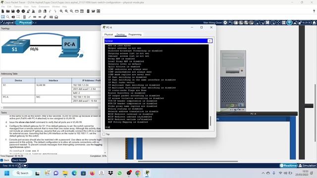 1.1.7 packet tracer - basic switch configuration -- physical mode смотреть онлайн