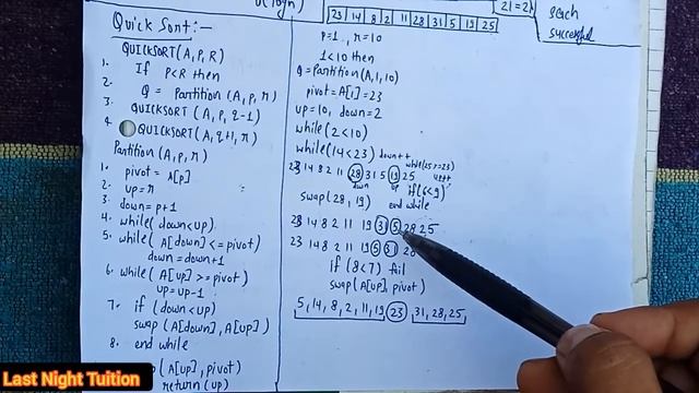 Quicksort algorithm with example | Lec-7 смотреть онлайн