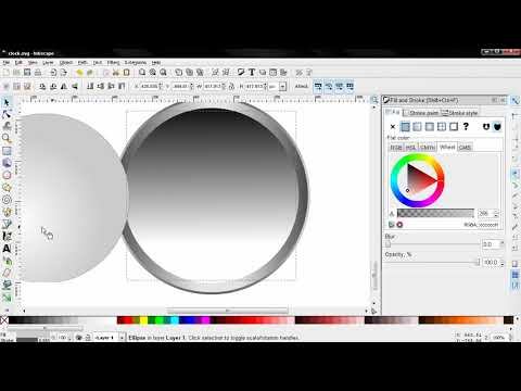 Clock Vector Graphic PART 1 - Inkscape Tutorial смотреть онлайн