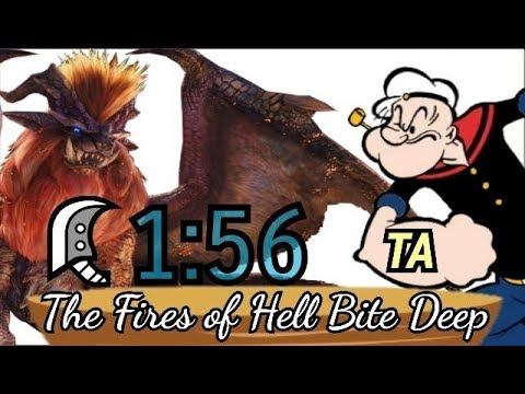 MHW Teostra 1'56"13 Great Sword TA wiki rules [The Fire's of Hell Bite Deep] смотреть онлайн