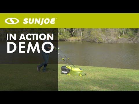 MJ401C - Sun Joe 14-Inch 28-Volt Cordless Lawn Mower - Live Demo смотреть онлайн