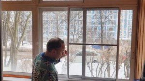 Раздвижная москитная сетка из профиля Проведал