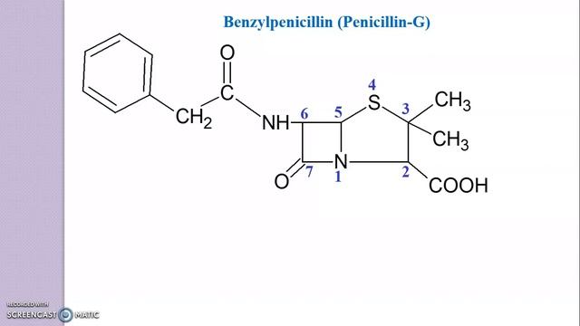 Drawing Of Penicillin Structure | Benzylpenicillin, Phenoxymethylpenicillin