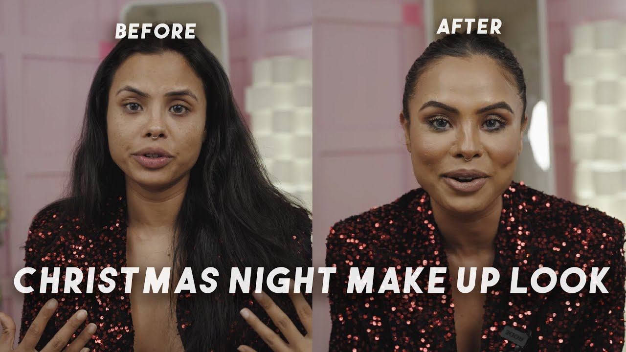 Easy Christmas Makeup Tutorial For Indian Skin | Festive Makeup смотреть онлайн