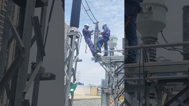 Repaired Disconnecting Switch #ds #currenttransformer #substation #tranformers смотреть онлайн