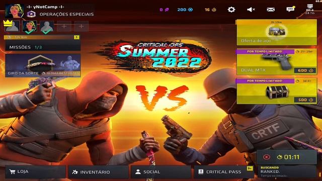 CRITICAL OPS |LIVE ON RANKED TESTANDO SENSI NOVA E HUD NOVO JOGANDO RANKED BORA JOGAR ?+ CALL? смотреть онлайн