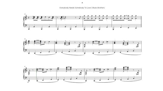 Everybody Needs Somebody To Love (Blues Brothers)- Sheet Music Transcription смотреть онлайн