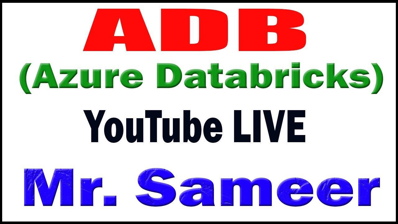 ADB (Azure Databricks) tutorials by Mr. Sameer Sir смотреть онлайн
