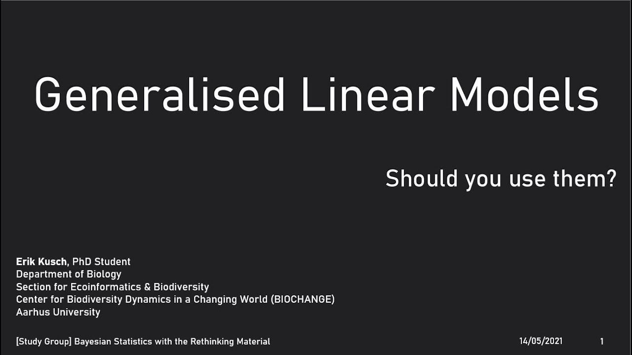 GLM - AU Bayes Study Group смотреть онлайн