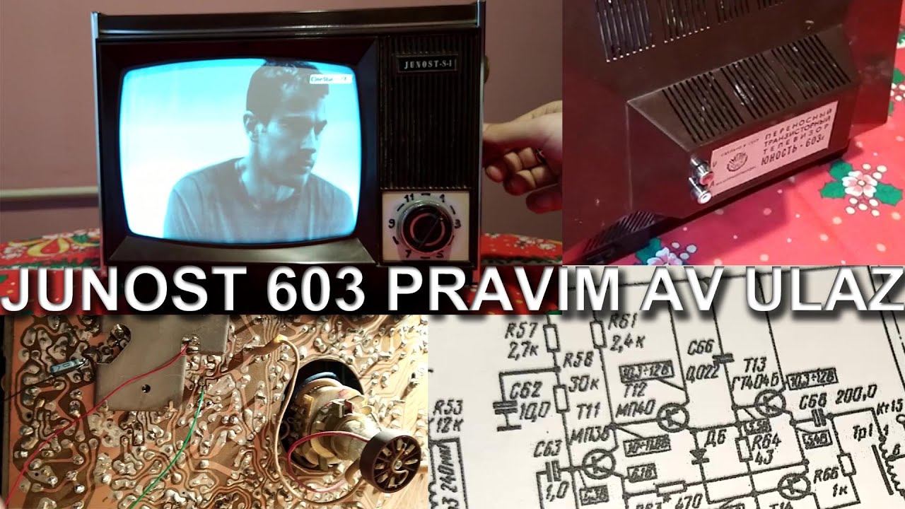 Popravka televizora - Junost 603 / Юность 603 - pravim AV ulaz смотреть онлайн