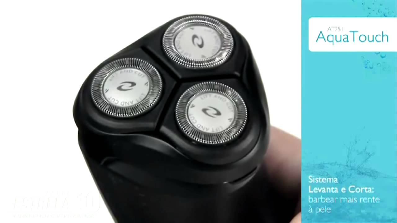 Barbeador Elétrico Bivolt Seco e Molhado Aquatouch AT751 Philips смотреть онлайн