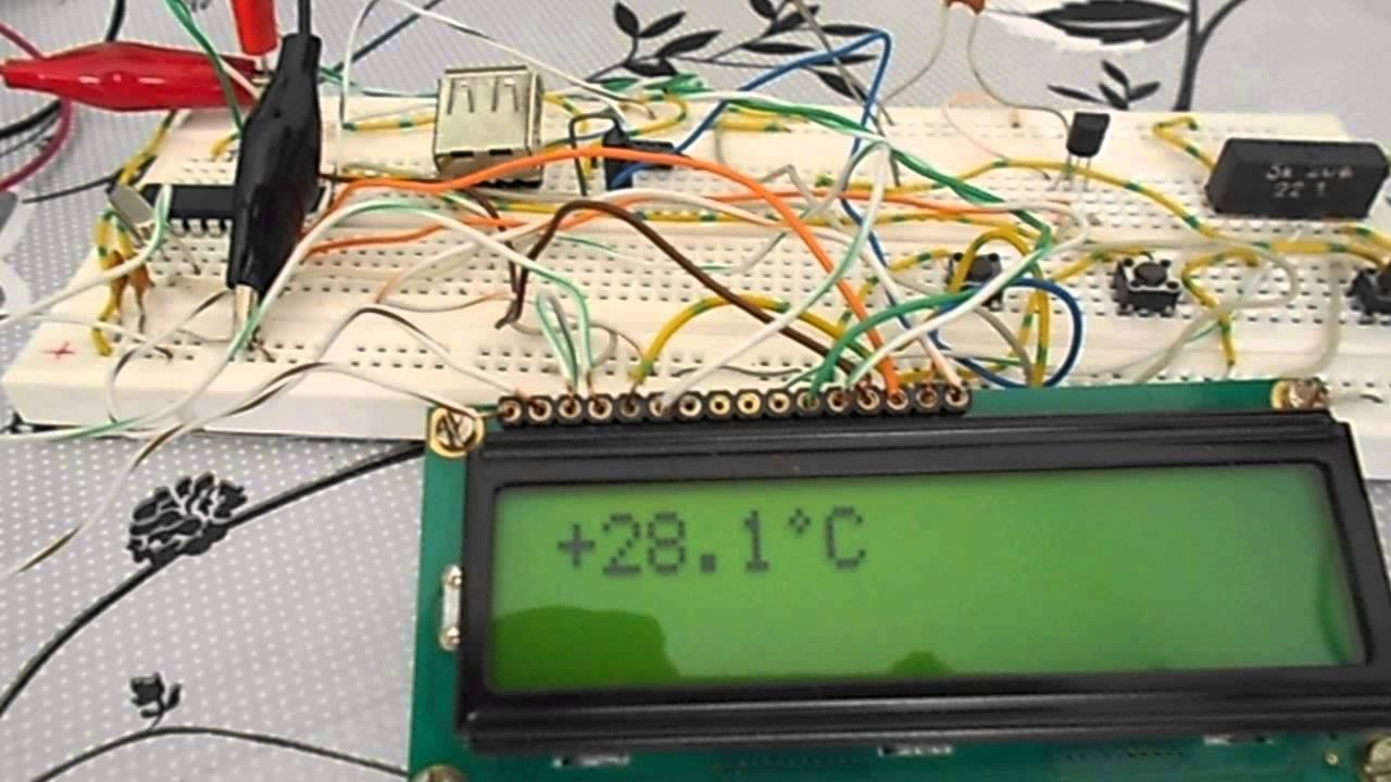 Termometru cu 18B20 смотреть онлайн