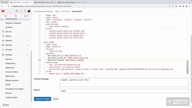 6 Создание CD конвеера: 3 Интеграция CICD конвейера с AWS ECR смотреть онлайн