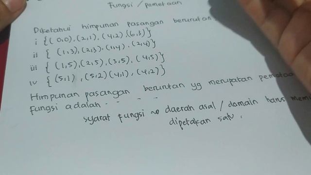 Kelas 8 | Manakah diantara Himpunan Pasangan Berurutan ini yang merupakan Fungsi? смотреть онлайн