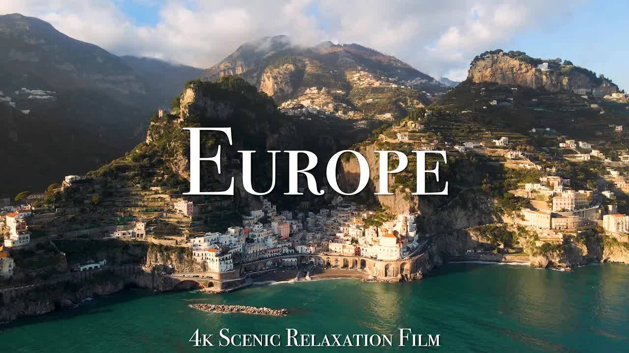 Europe 4K - Scenic Relaxation Film With Calming Music смотреть онлайн