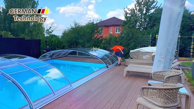 Павильон для бассейна модель FLAIR Размеры 10,30х4,60х0,95м смотреть онлайн