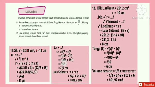 Kunci jawaban Latihan soal hal.161-162 Matematika kelas 6 SD/MI no.1-20 bab 3 Bangun Ruang смотреть онлайн