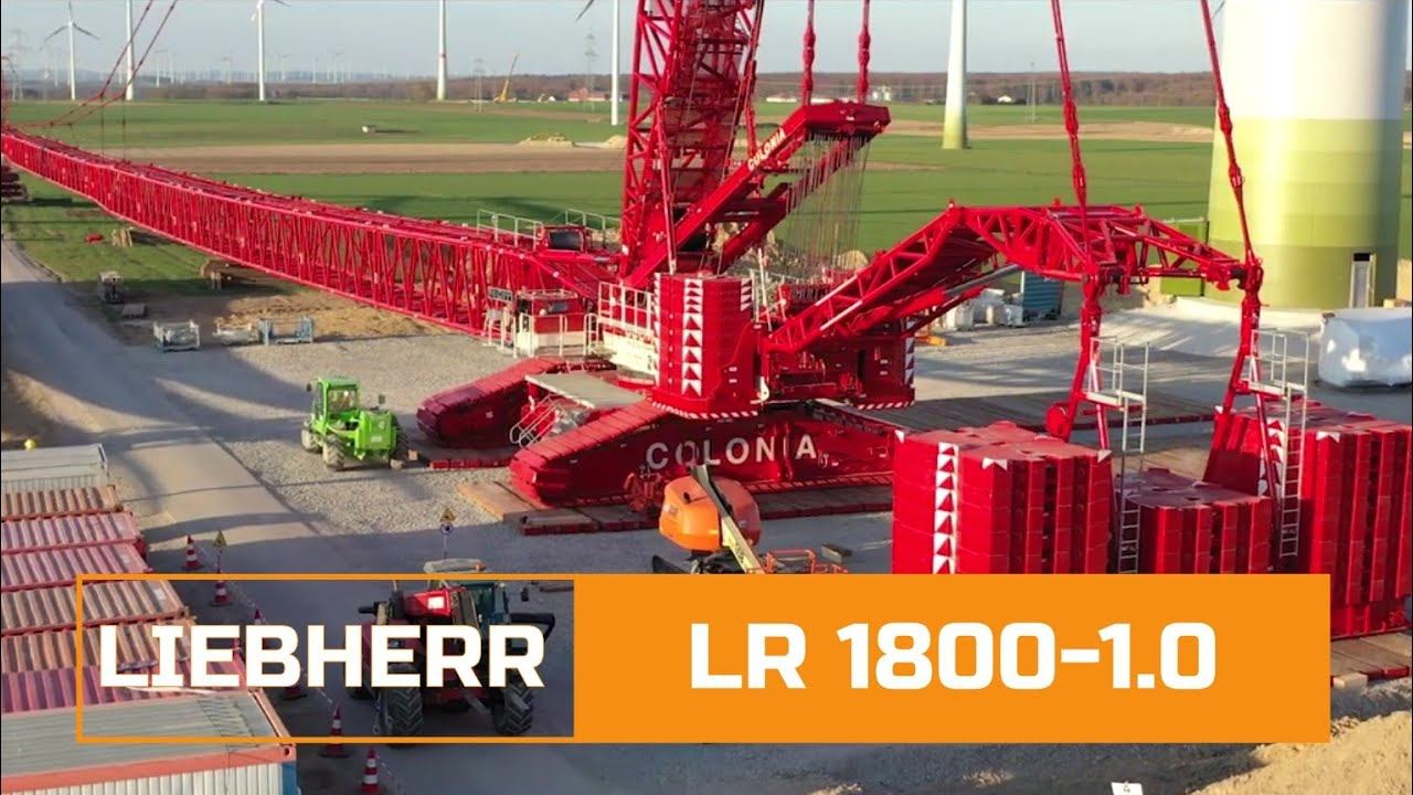 LIEBHERR LR 1800-1.0 - самый мощный гусеничный кран с шириной базы до трёх метров смотреть онлайн