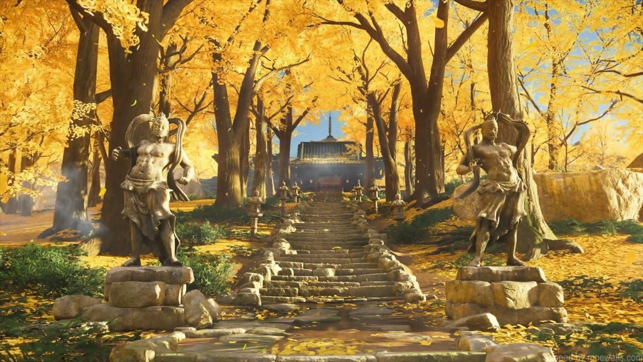 golden lake temple ghost of tsushima 4k live wallpaper смотреть онлайн