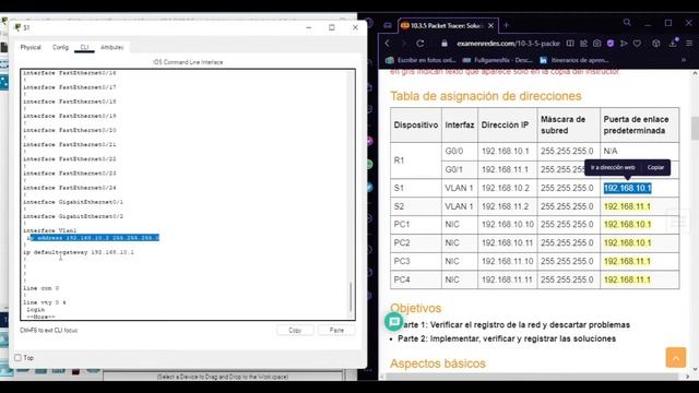 Cisco packet Tracer 10.3.5 Solución de problemas del gateway смотреть онлайн
