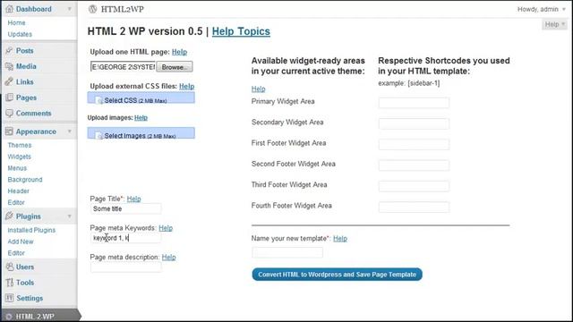 Turn static HTML pages into Wordpress pages смотреть онлайн