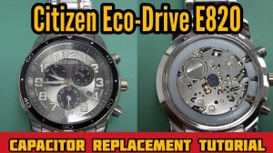How To Replace or Set Capacitor on Citizen E820 Eco Drive Watch | SolimBD