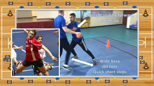 Full Lesson in 10 PE - Plan and drills for teaching students HANDBALL DEFENCE смотреть онлайн