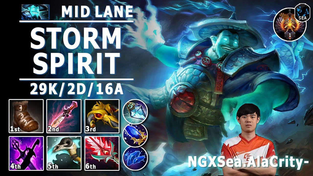 Storm Spirit Mid Lane | 7.31b | SEA Rank #1 SS Ownage| Dota 2 Immortal Gameplay смотреть онлайн