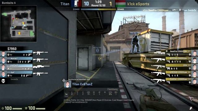 CSGO: POV Titan Ex6TenZ vs k1ck (26/11) train @ ESL One Cologne 2015 European Qualifier смотреть онлайн