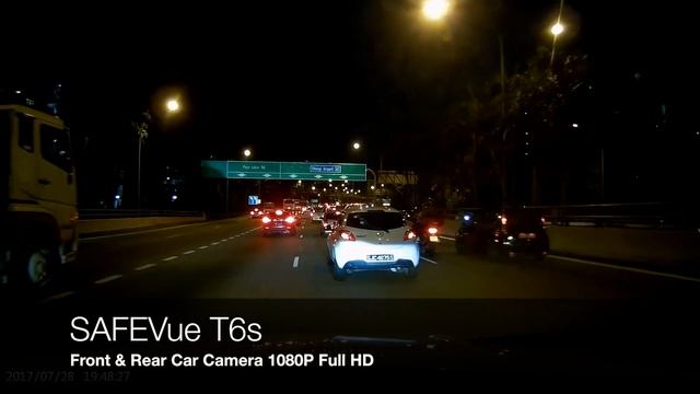 SAFEVue T6s Car Camera night front смотреть онлайн