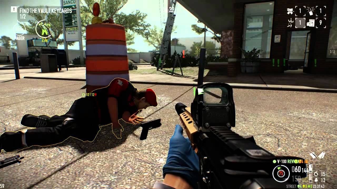 Payday 2 - Go Bank DW - 1P stealth, 75 detection - 4 guards at start смотреть онлайн
